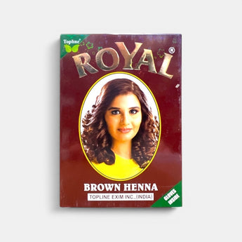 Galeries d'Orient Henné Royal brun, coloration naturelle pour cheveux, avec gants inclus.